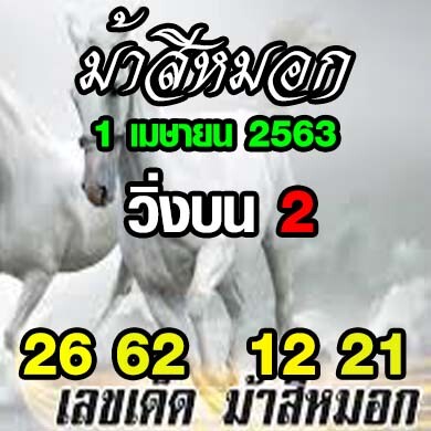 ม้าสีหมอก 1 เมษายน 2563