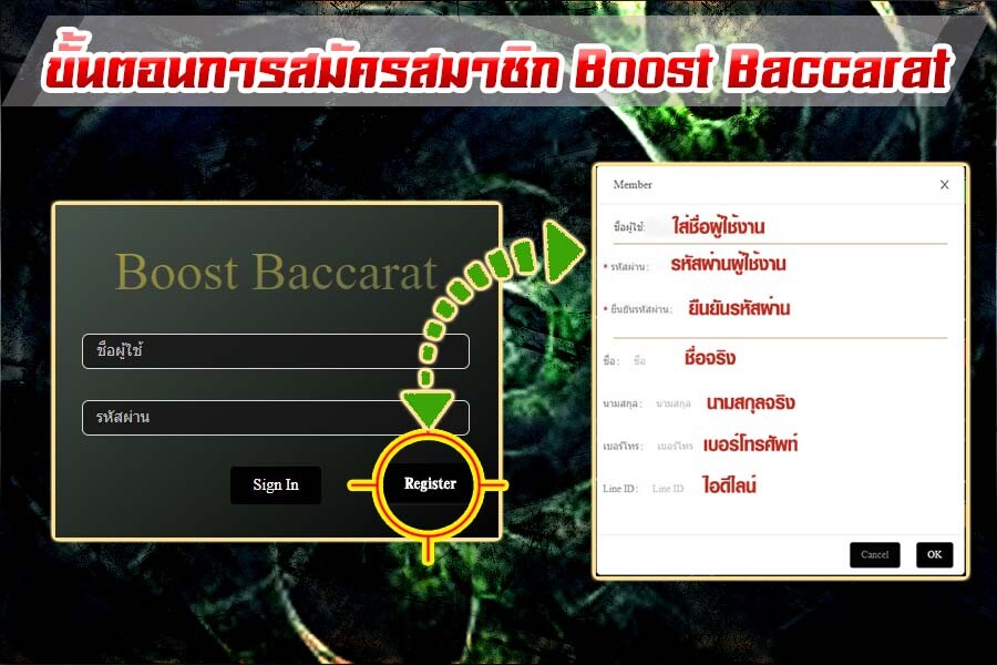 สมัครสมาชิก Boost Baccarat
